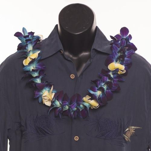 Single Orchid Trace Plumeria Lei - Image 3